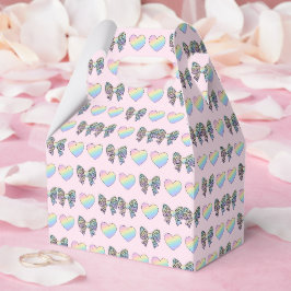 schattig zoete regenboog harten pastel gradiënt pa bedankdoosjes