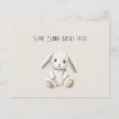 Schattig zoete room witte konijn mist je briefkaart (Voorkant)