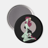 Schattig Zombie Pin-Up Meisje Magneet (Voorkant / Achterkant)