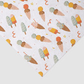 Schattig zomer ijs patroon tissuepapier (Detail)