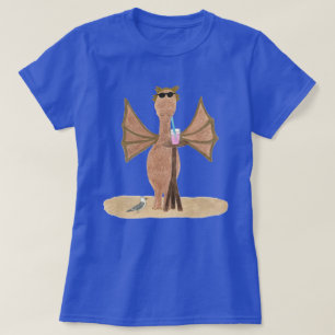 Schattig zomer ontwerp draak op het strand Dames T-shirt