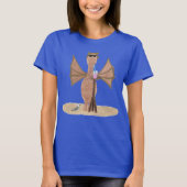 Schattig zomer ontwerp draak op het strand Dames T-shirt (Voorkant)