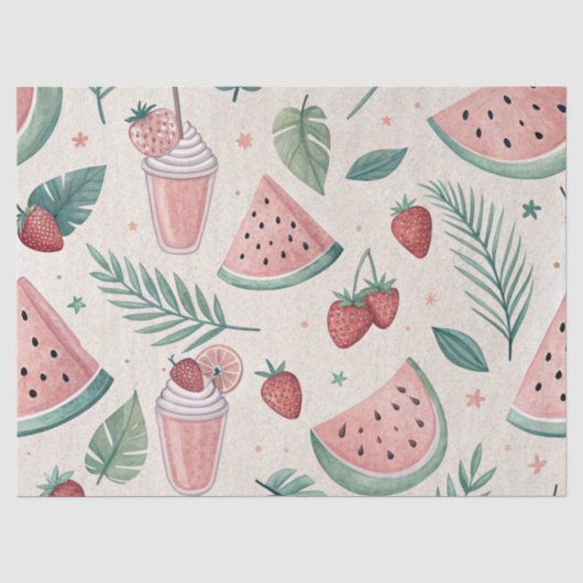 Schattig Zomer Vloeipapier Tissuepapier (Voorkant)