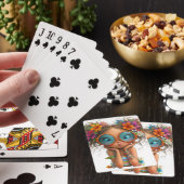 SCHATTIG ZOMERTHEMA MEISJE POKERKAARTEN (Insitu)