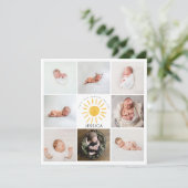 schattig zonneschijn 1e verjaardag multi foto (Staand voorkant)