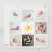 schattig zonneschijn 1e verjaardag multi foto (Voorkant)