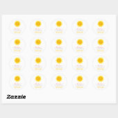 Schattig zonneschijn Baby shower dank u Sticker (Vel)