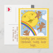 Schattig Zonneschijn Regenbogen Word Snel Beter He Briefkaart (Voorkant / Achterkant)