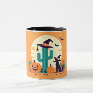 Schattig, zuidwestelijk Halloween woestijn/cactus Mok