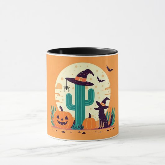 Schattig, zuidwestelijk Halloween woestijn/cactus Mok (Midden)