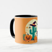 Schattig, zuidwestelijk Halloween woestijn/cactus Mok (Voorkant links)