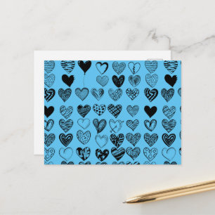 Schattig zwart Briefkaart voor krabbeltrekken
