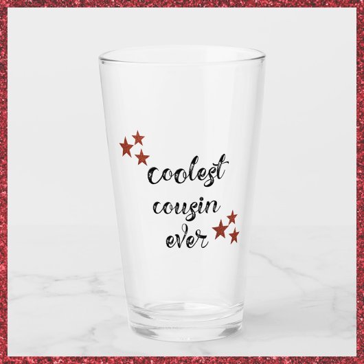 Schattig zwart en rood Coolste neef ooit Glas