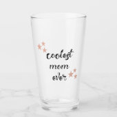 Schattig zwart en roze coolste mam ooit glas (Voorkant)