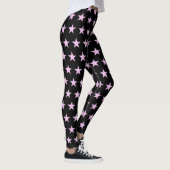 Schattig zwart en roze Star Print Leggings (Rechts)