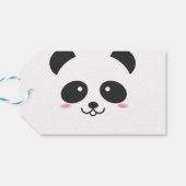 Schattig zwart en wit eenvoudige Kawaii Panda Beer Cadeaulabel (Achterkant Horizontaal)