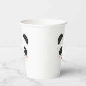 Schattig zwart en wit eenvoudige Kawaii Panda Beer Papieren Bekers (Rechts)