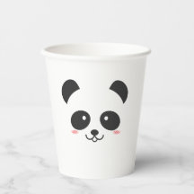 Schattig zwart en wit eenvoudige Kawaii Panda Beer