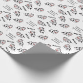 Schattig zwart en wit Koe Boerderij Animal Sentime Cadeaupapier (Hoek)