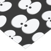 Schattig zwart en wit spooky ogen Halloween Korte Tafelloper (Hoek)