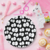 Schattig zwart en wit spooky ogen Halloween Papieren Bordje (Feest)