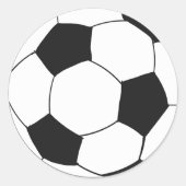 Schattig zwart en wit voetbal Football Ronde Sticker (Voorkant)