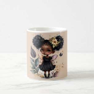 Schattig zwart fee koffiemok