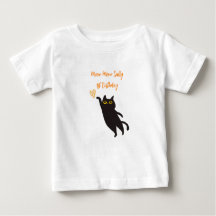 Schattig zwart kat Baby T-shirt