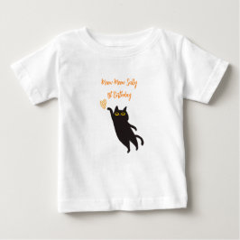 Schattig zwart kat Baby T-shirt