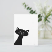 Schattig zwart kat Briefkaart (Staand voorkant)