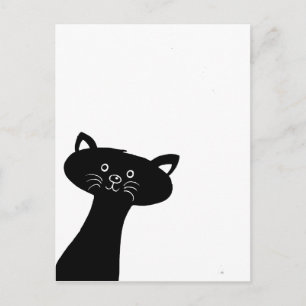Schattig zwart kat Briefkaart