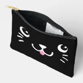 Schattig zwart kattengezicht etui (Open)