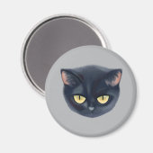 Schattig zwart kattengezicht magneet (Voorkant / Achterkant)