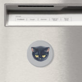 Schattig zwart kattengezicht magneet (Insitu (Vaatwasser))