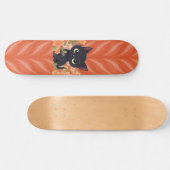 Schattig Zwart Kitten Kawaii  Persoonlijk Skateboard (Horizontaal)