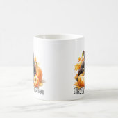 Schattig zwart kitty kat napping koffiemok (Center)