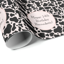 Schattig Zwart op Roze Koeienhuid Print Boerderij