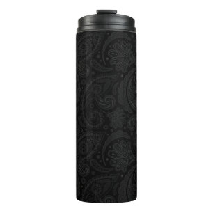 Schattig zwart paisleydessin thermosbeker