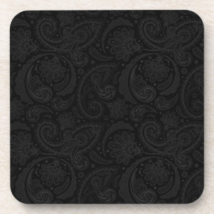 Schattig zwart paisleymotief bier onderzetter