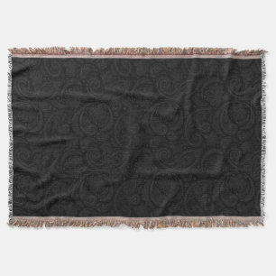 Schattig zwart paisleymotief deken