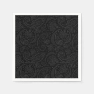 Schattig zwart paisleymotief servet