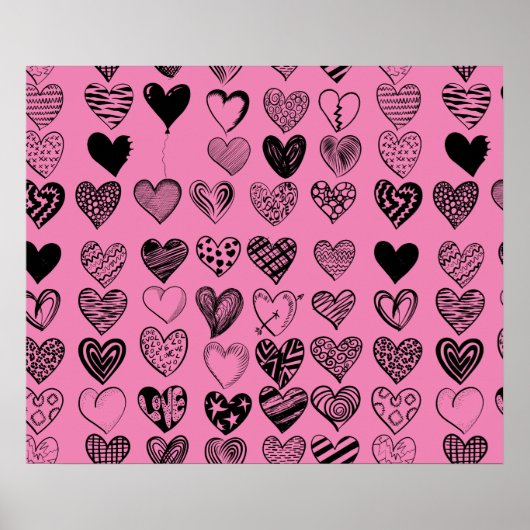 Schattig zwart Poster voor krabbeltrekken (Voorkant)