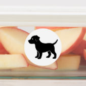 Schattig zwart puppy silhouet vinyl labels (Aangebracht)