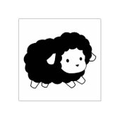 Schattig zwart schaap rubberstempel (Afrduk)