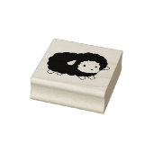 Schattig zwart schaap rubberstempel (Stempel)
