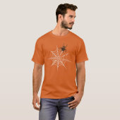 Schattig Zwart Spin & Wit Spinnenweb. T-shirt (Voorkant volledig)