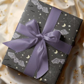 Schattig Zwart Spooky Schattige Girly Bats Hallowe Cadeaupapier