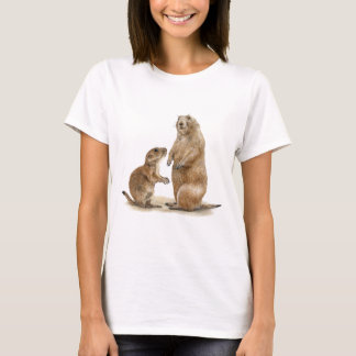 Schattig zwart-staart Prairie Hond T-shirt