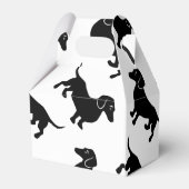 Schattig zwart teckel patroon bedankdoosjes (Achterkant)