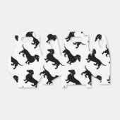 Schattig zwart teckel patroon bedankdoosjes (Uitgevouwen)